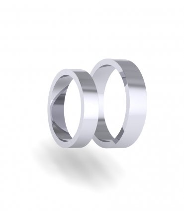 Обручальные кольца из белого золота Е-102-B - превью 2