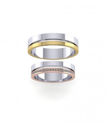 Обручальные кольца розовое золото Е-103-R - превью 6