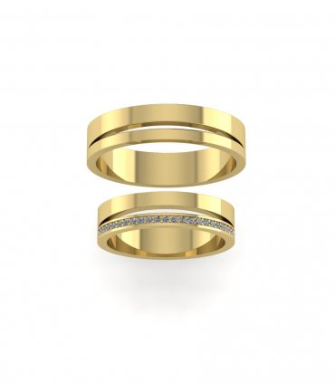 Обручальные кольца розовое золото Е-103-R - превью 4