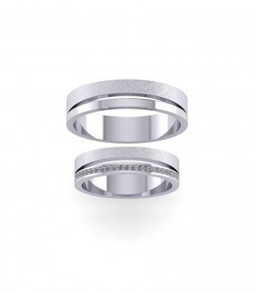 Обручальные кольца из платины Е-103-Pl - превью 6