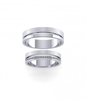 Обручальные кольца из платины Е-103-Pl - превью 4