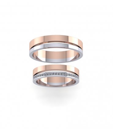 Обручальные кольца розовое золото Е-103-R - превью 2