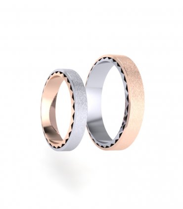 Плоские обручальные кольца Е-403-R - превью 7