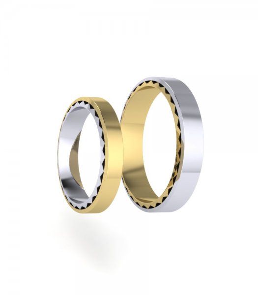 Обручальные кольца без камней Е-403-K - превью 5