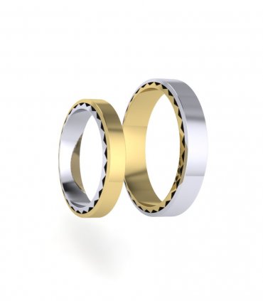 Плоские обручальные кольца Е-403-R - превью 5