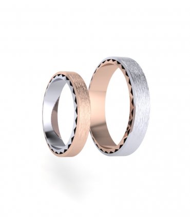 Обручальные кольца розовое золото Е-403-R - превью 6