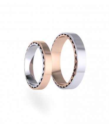 Плоские обручальные кольца Е-403-R - превью 2