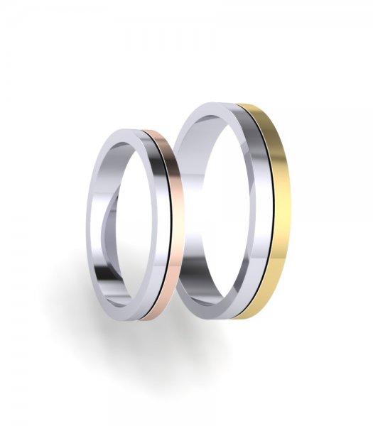 Обручальные кольца из красного золота Е-105-R - превью 4
