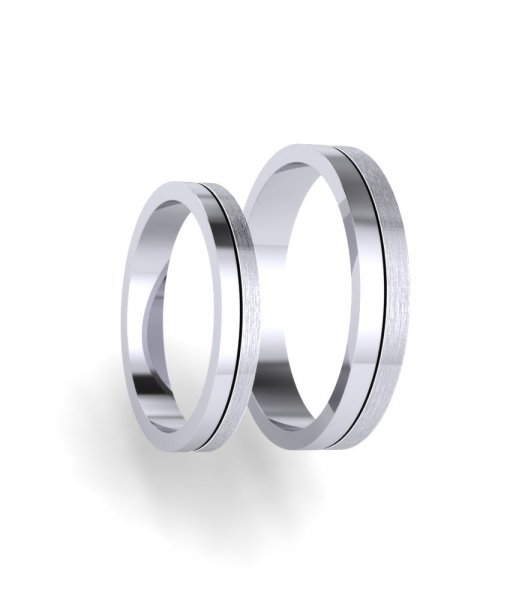 Обручальные кольца из серебра Е-105-Ag - превью 1