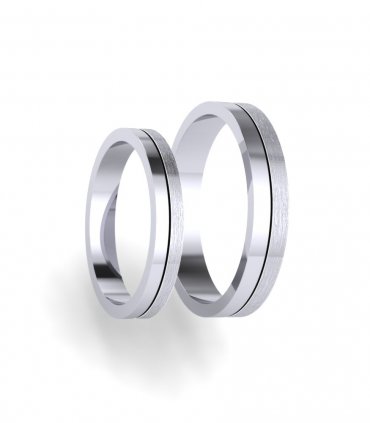 Обручальные кольца из серебра Е-105-Ag - фото