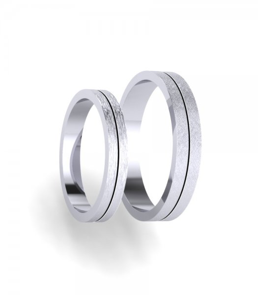 Плоские обручальные кольца Е-105-Ag - превью 7