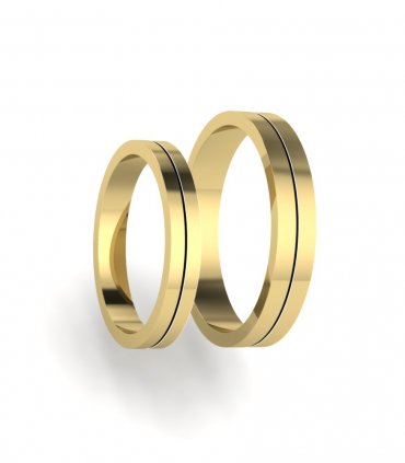 Обручальные кольца из белого золота Е-105-B - превью 6
