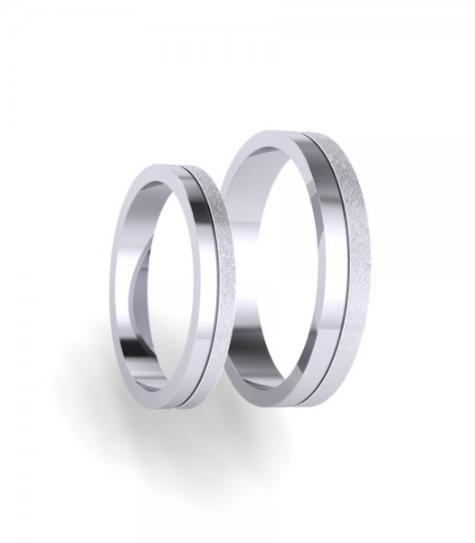 Обручальные кольца из платины Е-105-Pl - превью 2