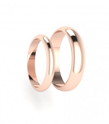 Обручальные кольца розовое золото Е-201-R - превью 1