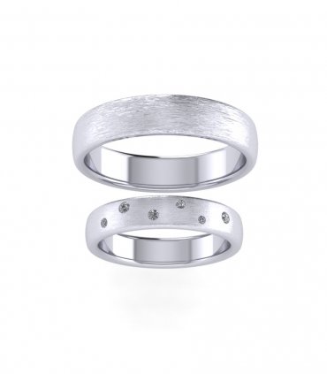 Обручальные кольца с камнями Е-203-B - превью 1