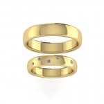 Обручальные кольца из платины  Е-203-Pl превью 4