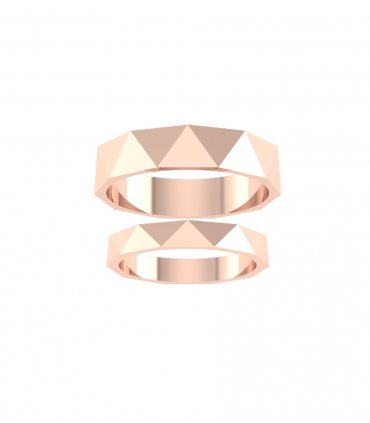 Обручальные кольца с алмазной гранью Е-301-138 - превью 1