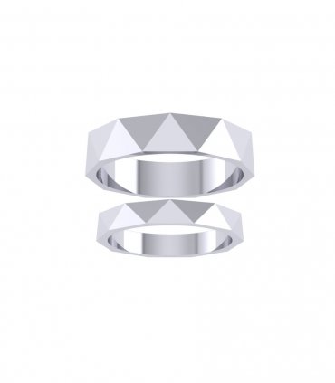 Обручальные кольца с алмазной гранью Е-301-R - превью 2