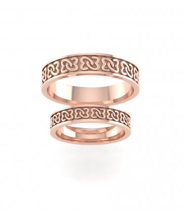 Обручальные кольца розовое золото Е-305-R - превью 1