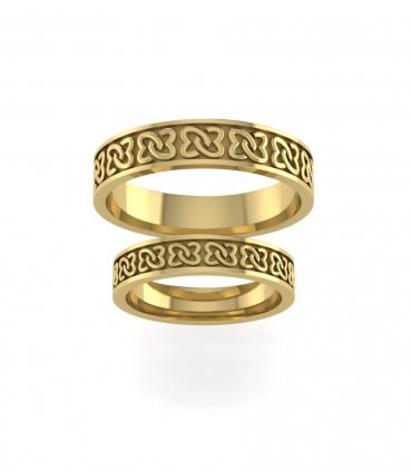 Обручальные кольца розовое золото Е-305-184 - превью 4