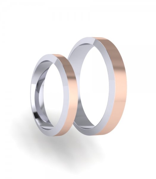 Обручальные кольца из красного золота Е-401-R - превью 5