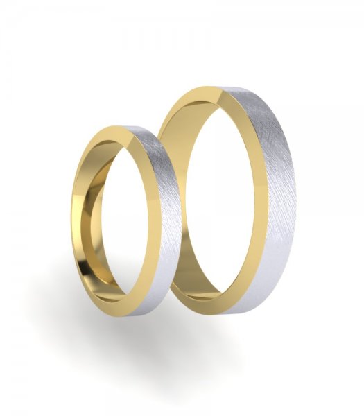 Плоские обручальные кольца Е-401-B - превью 2