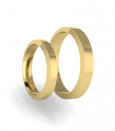 Обручальные кольца из белого золота Е-401-B - превью 3