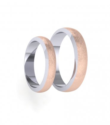 Обручальные кольца розовое золото Е-402-209 - превью 3