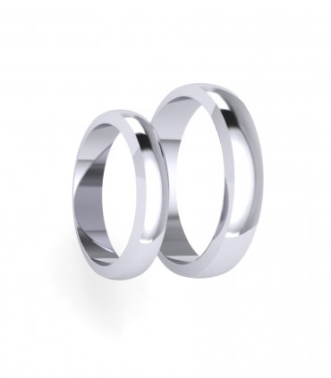 Обручальные кольца из серебра Е-402-Ag - превью 1