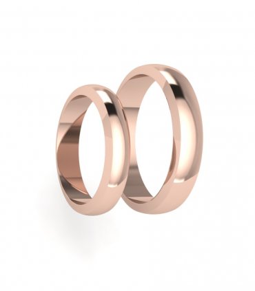 Обручальные кольца розовое золото Е-402-R - превью 1