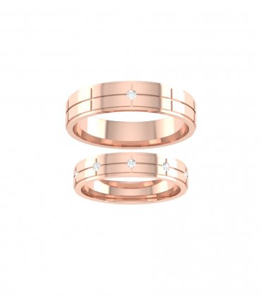Обручальные кольца розовое золото Е-501-R - превью 1