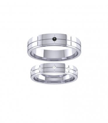 Обручальные кольца из платины Е-501-Pl - превью 3
