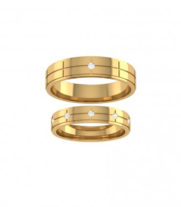 Обручальные кольца из платины Е-501-Pl - превью 4