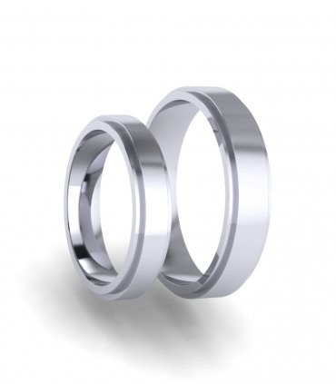 Плоские обручальные кольца Е-503-201 - превью 4