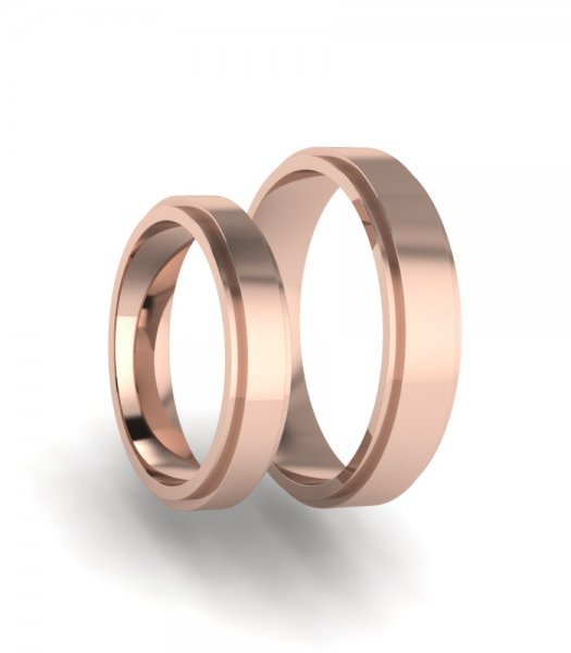 Обручальные кольца из красного золота Е-503-R - превью 1
