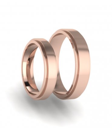 Обручальные кольца розовое золото Е-503-R - превью 1