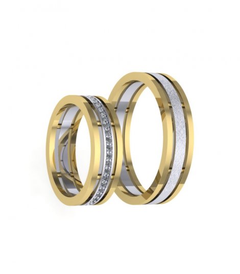 Парные обручальные кольца Е-601-B фото 5