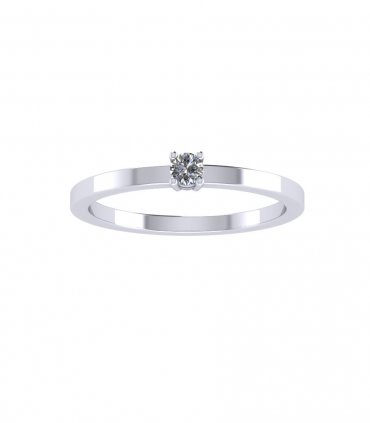 Помолвочные кольца с бриллиантом на заказ Р-007 - превью 2
