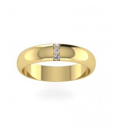 Обручальные кольца из белого золота с бриллиантами В-101 - превью 3