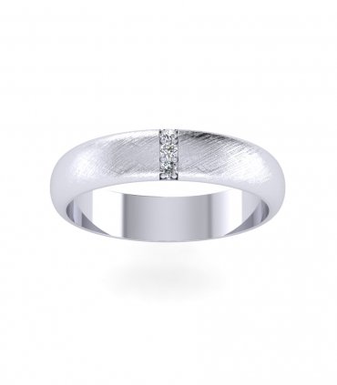 Обручальные кольца из белого золота с бриллиантами В-201 - превью 5