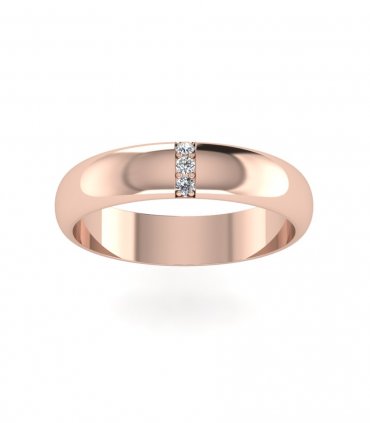 Обручальные кольца из белого золота с бриллиантами В-201 - превью 2