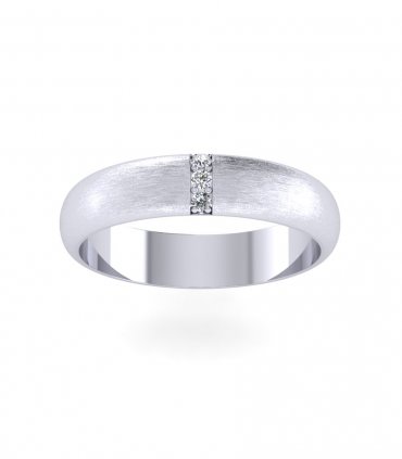 Обручальные кольца из белого золота с бриллиантами В-101 - превью 4