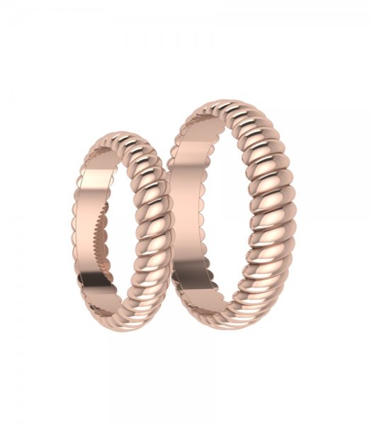 Кольца из розового золота  Е-303-R - превью 2