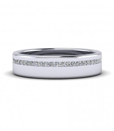 Обручальные кольца из белого золота с бриллиантами В-228 - превью 3