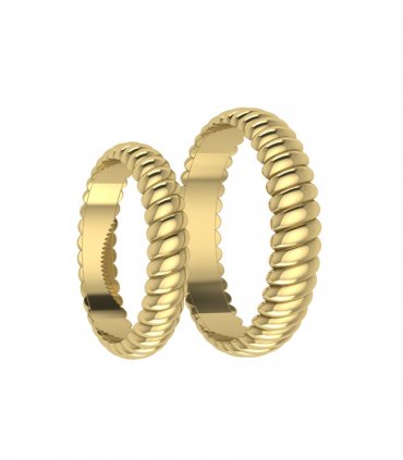 Необычные обручальные кольца на заказ Е-303-J - превью 1