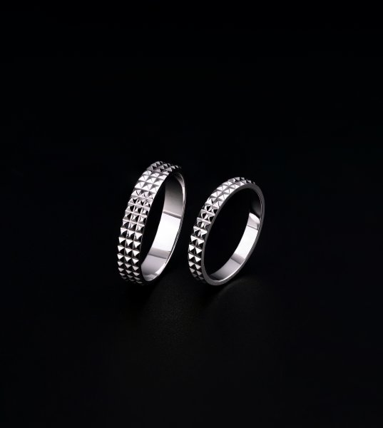 Обручальные кольца с алмазной гранью Е-306-B - превью 1