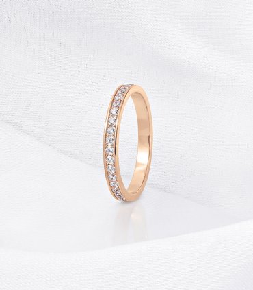 Обручальные кольца из белого золота с бриллиантами В-203 - превью 1