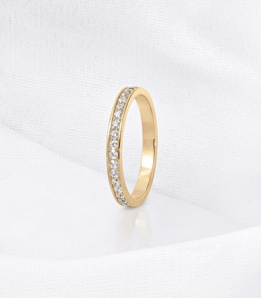 Обручальные кольца из белого золота с бриллиантами В-203 - превью 2