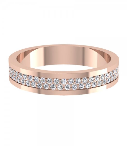Обручальное кольцо с бриллиантами В-107 - превью 2