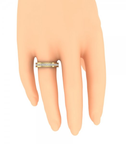 Обручальное кольцо с бриллиантами В-107 - превью 5